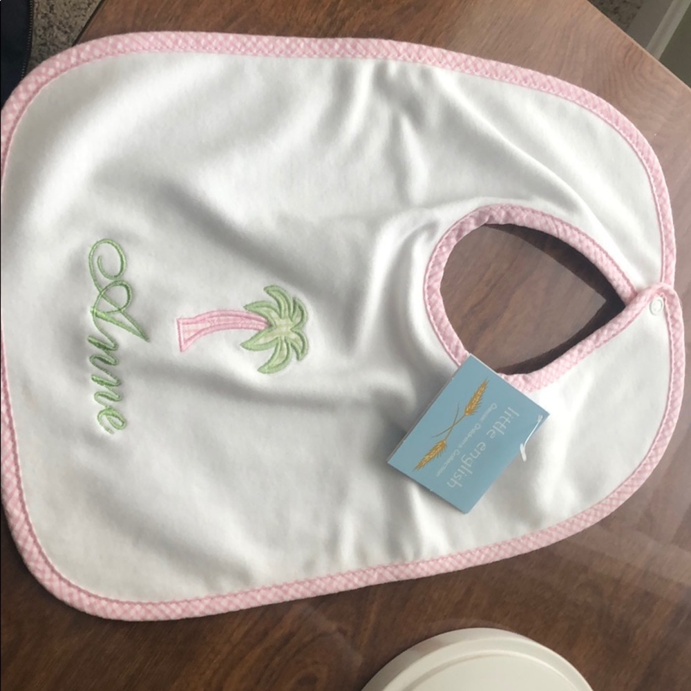 Monogrammed bib - Anne
